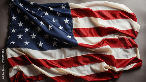 American Flag Banner: A Patriotic Symbol of Freedom and Unity in the United States of America, generative AI