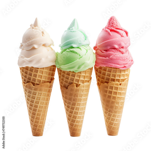 ice cream cone isolated on white