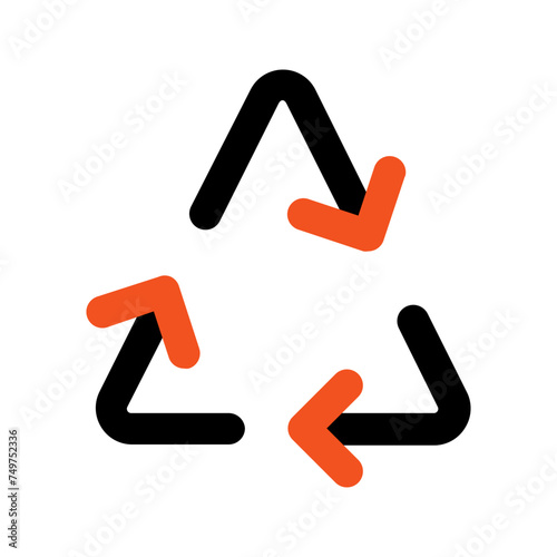 recycle outline color icon