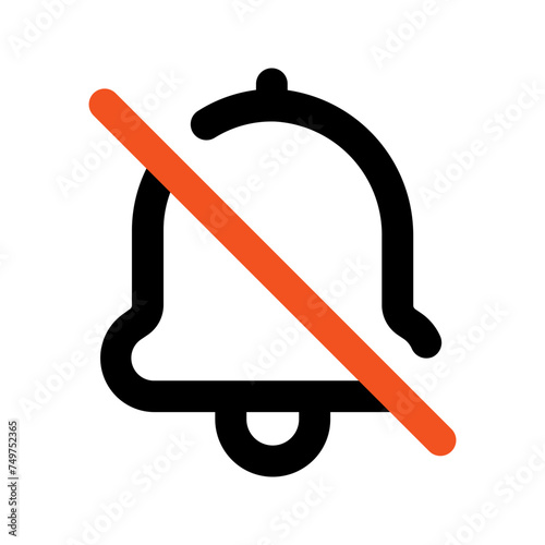 silent outline color icon