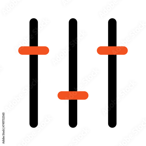 equalizer outline color icon