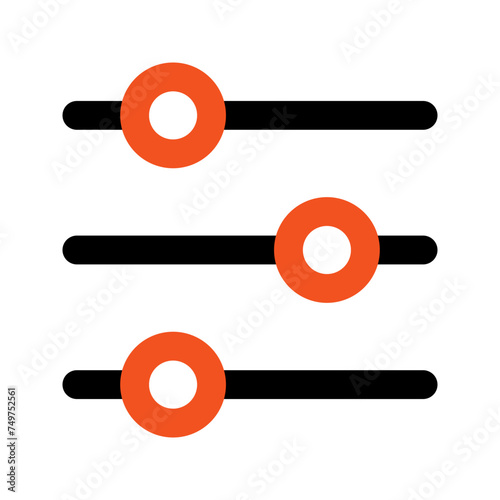 equalizer outline color icon