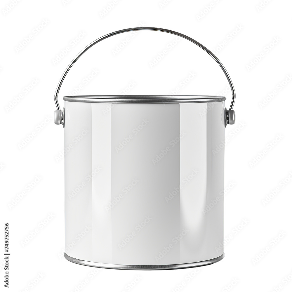 A blank metal paint can isolated on transparent background, png A blank metal paint can isolated on transparent background, png