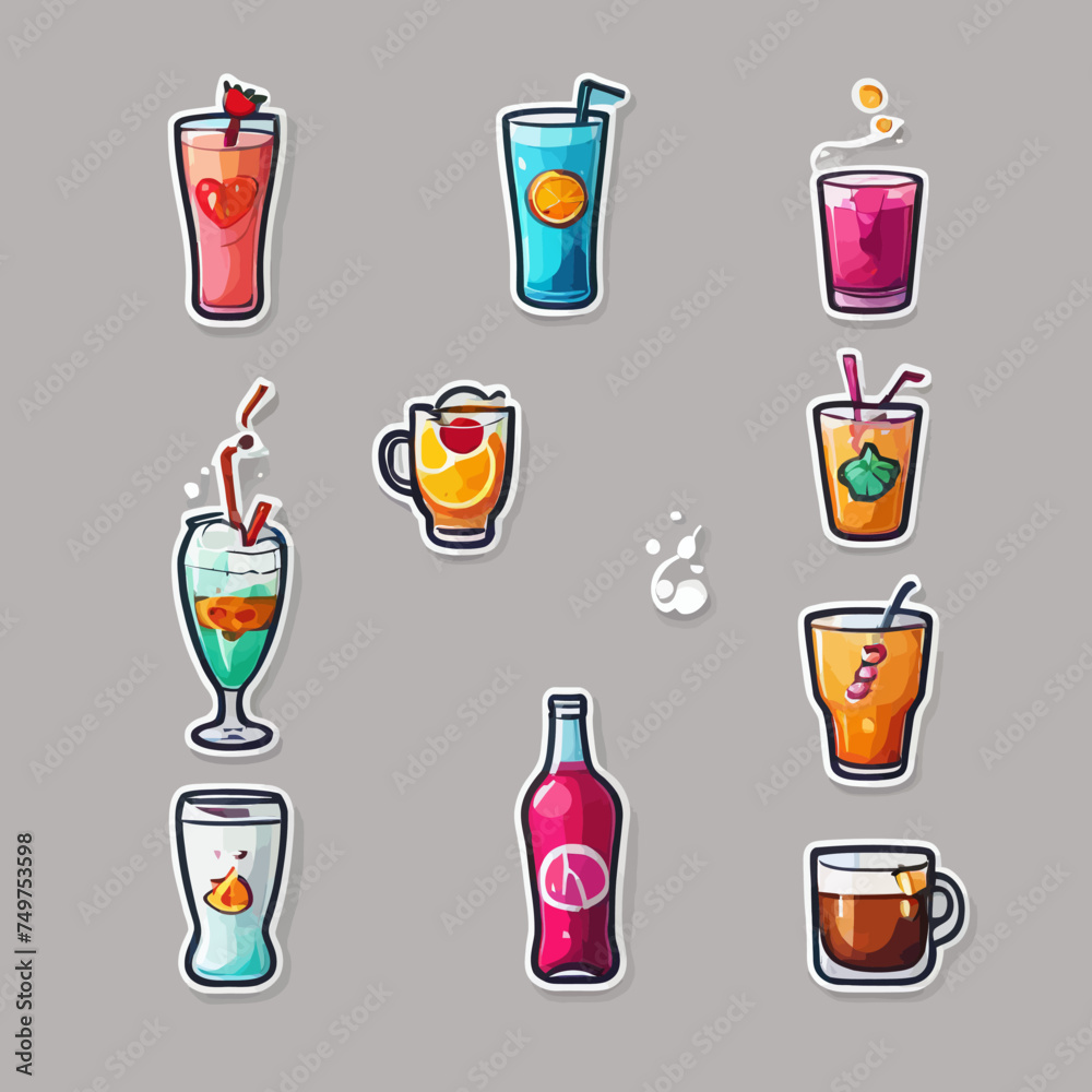 Cute Drink Cartoon Design Very Cool Cute Drink Cartoon Design Very Cool