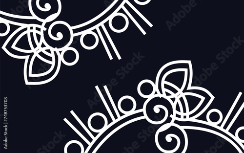 vector color abstract alpona ornamental borders with  flower design 