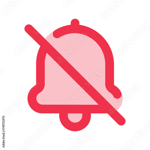 silent outline fill icon