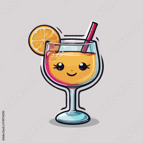 Cute Drink Cartoon Design Very Cool