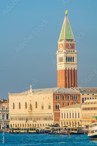 Doge's Palace and Campanile tower in Venice, Italy