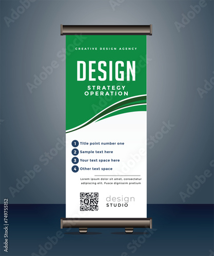 vector corporate business roll up banner standee pull up banner x banner template design 