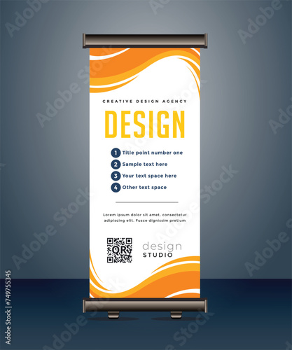 vector corporate business roll up banner standee pull up banner x banner template design 