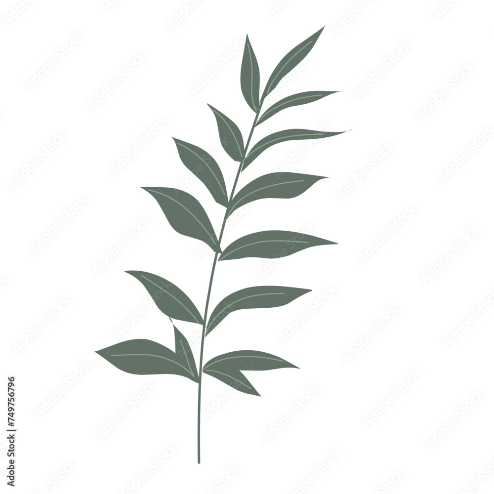 Spring flower, aesthetic leaves 