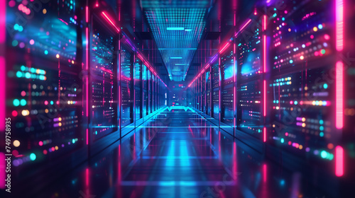 data server of a technology company, cyberspace tech setup cyber security data communication digital tech, futuristic tech background or wallpaper 