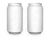 Aluminum cans For design, transparent background