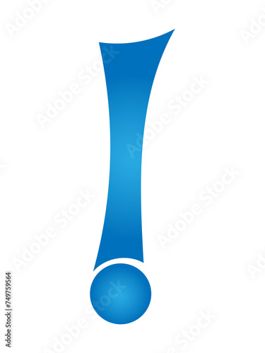 blue exclamation mark