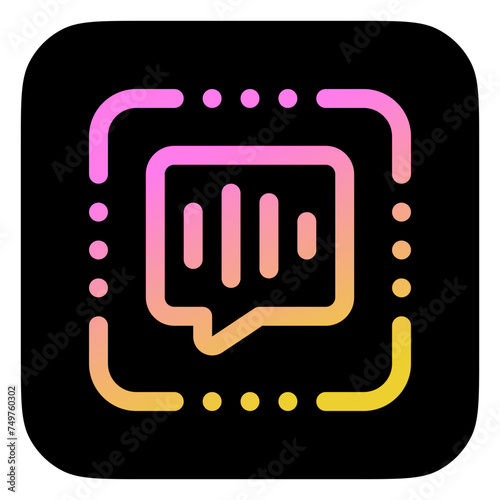 Editable speech recognition, voice scan vector icon. AI technology, artificial intelligence. Part of a big icon set family. Perfect for web and app interfaces, presentations, infographics, etc