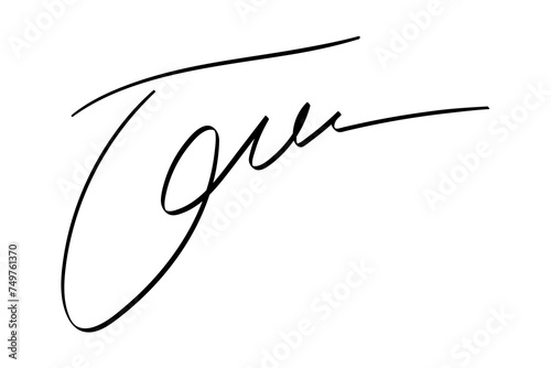 Fake handwritten Autograph sample. Hand drawn fictitious Signatures, examples of documents, certificates and contracts