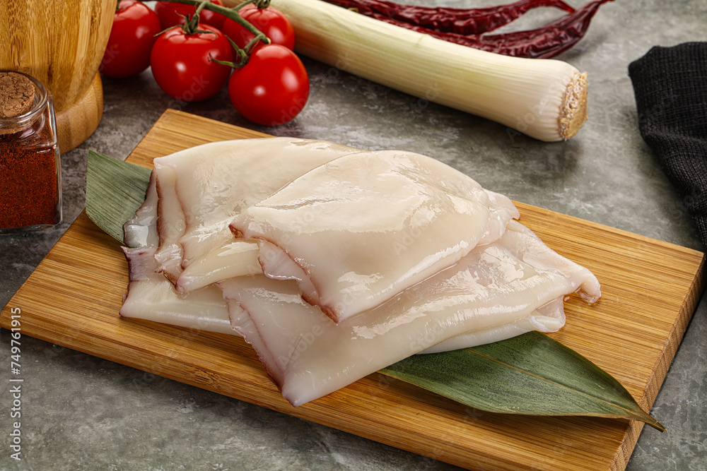 Fresh raw squid for cooking Fresh raw squid for cooking
