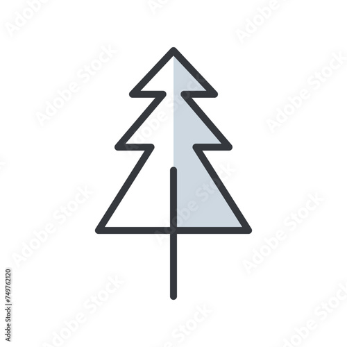 Tree outline icon vector illustration
