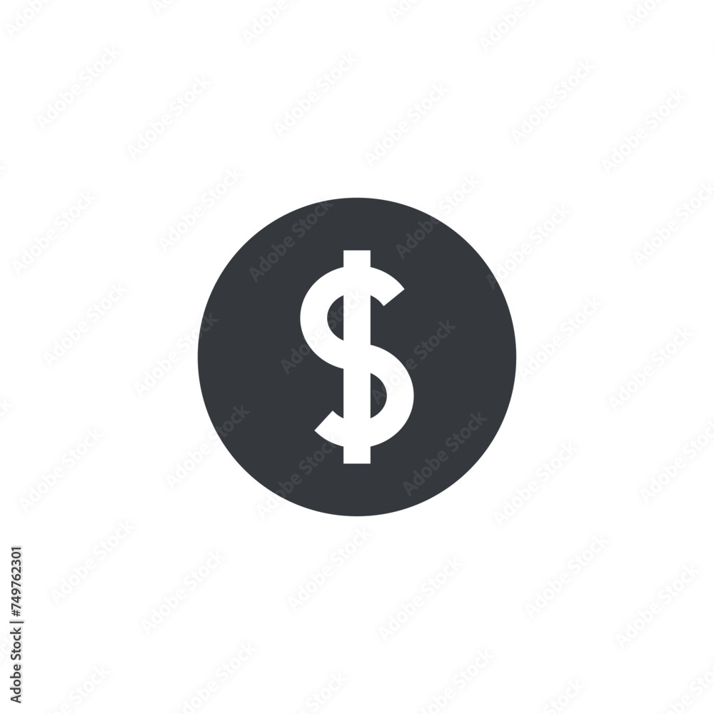 Money Icon, Dollar sign icon. Money coin flat icon usd pictogram finance icon. Money Icon, Dollar sign icon. Money coin flat icon usd pictogram finance icon.
