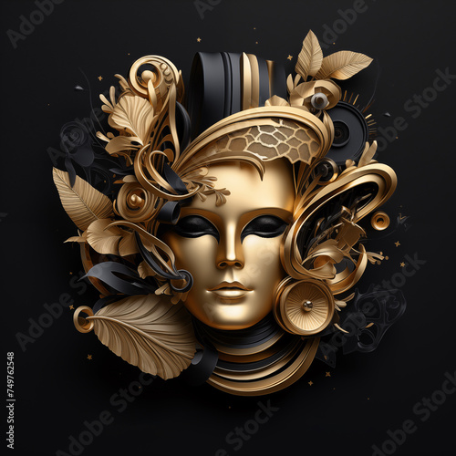 Art and elegant theater mask