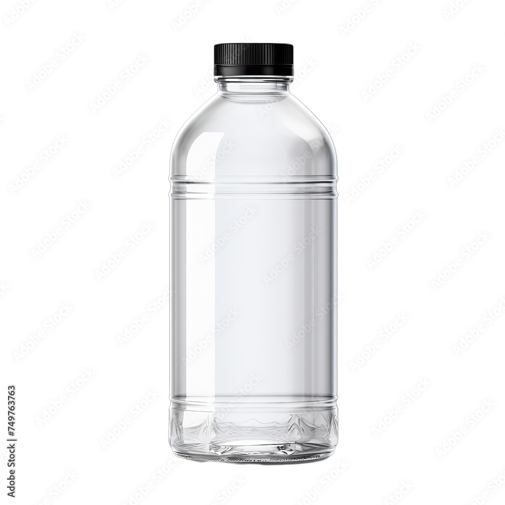 A blank PET plastic bottle isolated on transparent background, png A blank PET plastic bottle isolated on transparent background, png