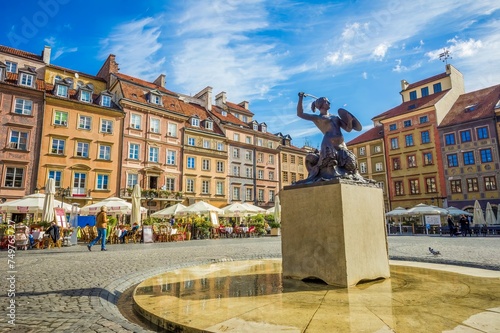 Obraz na płótnie Rynek Starego Miasta square in the Old Town of Warsaw, Poland w salonie
