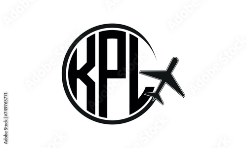 KPL three initial letter circle tour & travel agency logo design vector template. hajj Umrah agency, abstract, wordmark, business, monogram, minimalist, brand, company, flat, tourism agency, tourist photo