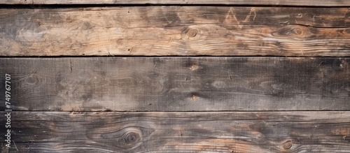 A close-up view of a vertical wooden plank wall with a vintage texture, providing an ideal background for design projects with ample copy space. The rich grains and aged appearance of the wood planks