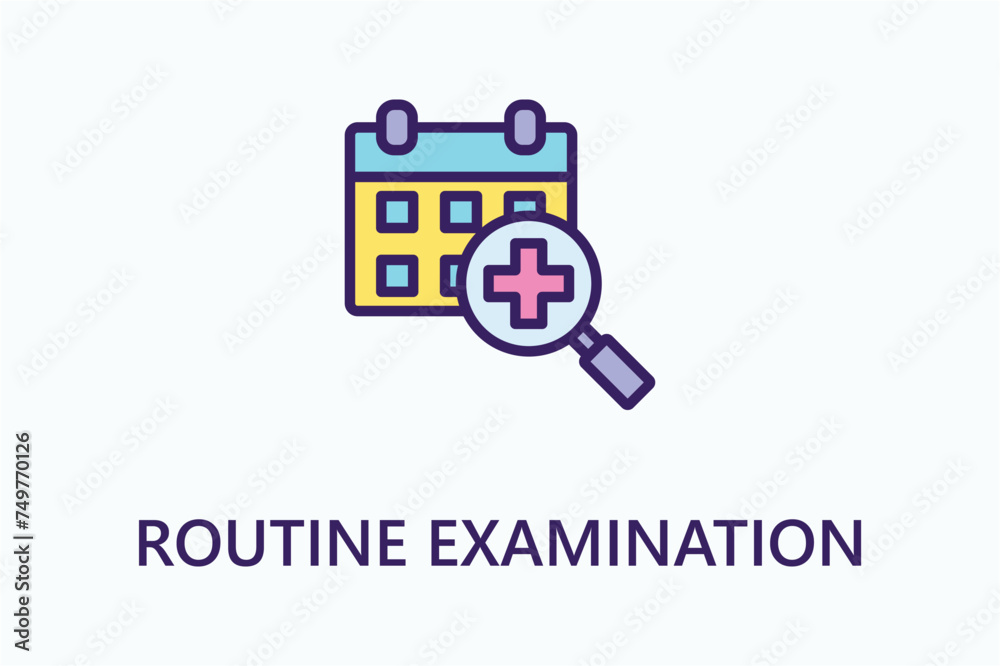 Routine Examination icon or logo sign symbol vector illustration