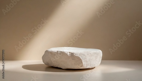 Stone stage decoration suitable for products 3D rendering minimal scene