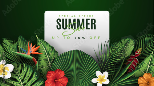 summer sale banner in vector on eps series, easy to use editable print out photo