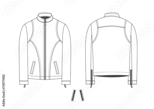 SINGLE RIDER JAKCET TEMPLATE BY AI photo