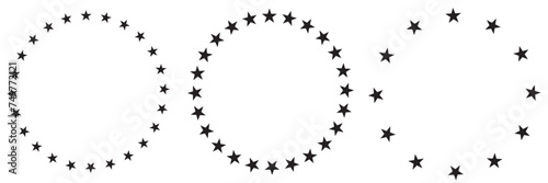 Stars in circle icon vector illustration graphic design. stars in round circular emblem 