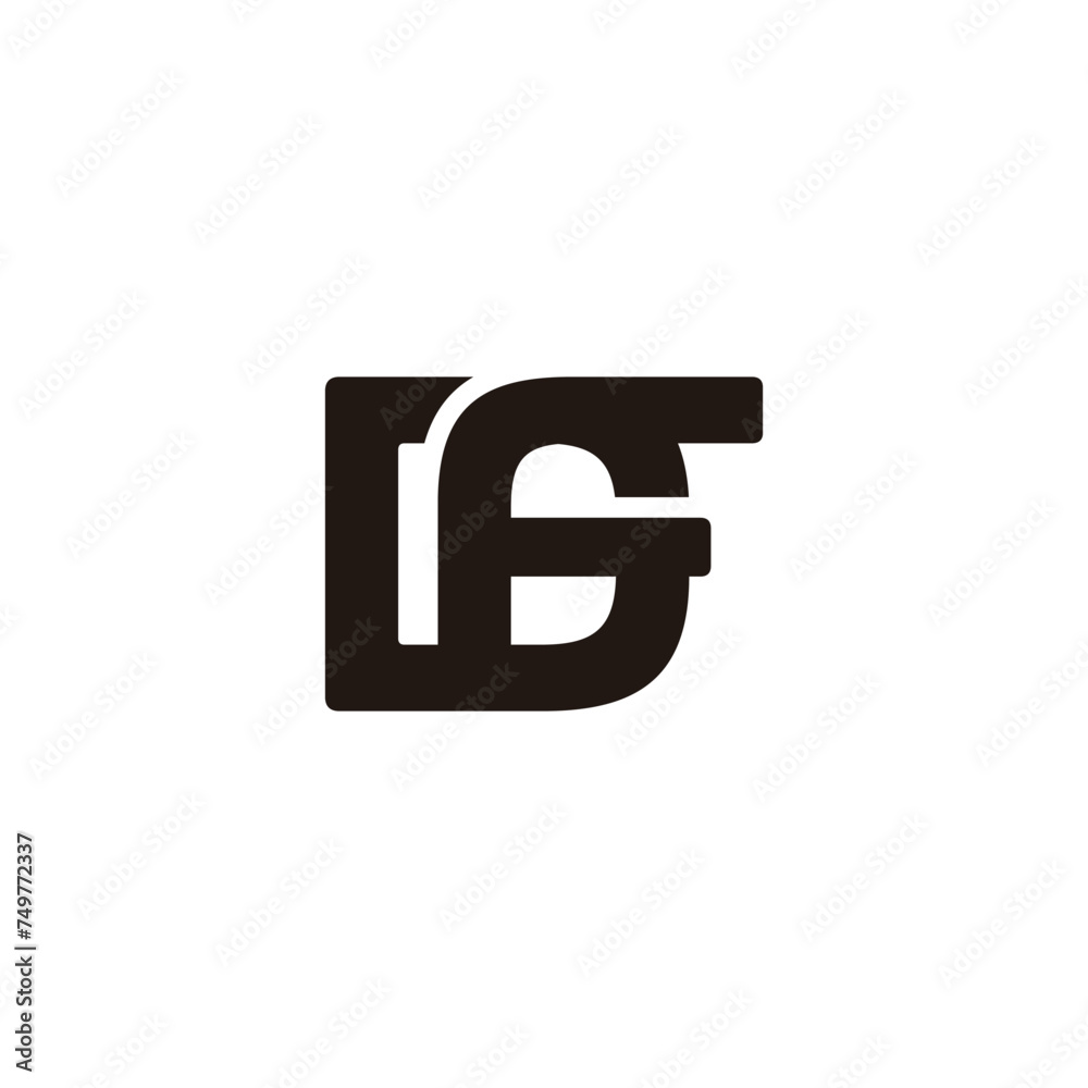 letter df linked overlap font simple logo vector letter df linked overlap font simple logo vector