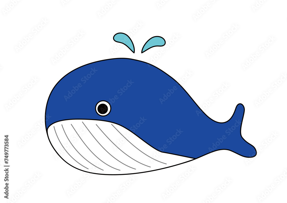 かわいいクジラのイラスト かわいいクジラのイラスト
