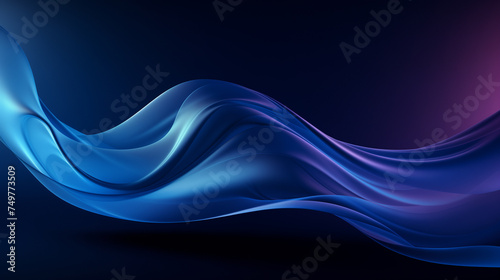 Elegant abstract wave design in gradient blue, ideal for backgrounds or wallpapers