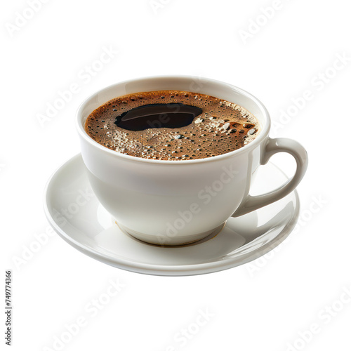 Hot americano isolated on transparent png.