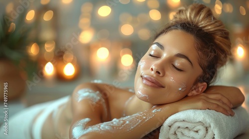 Body care. Spa body massage woman hands treatment. Woman having massage in the spa salon