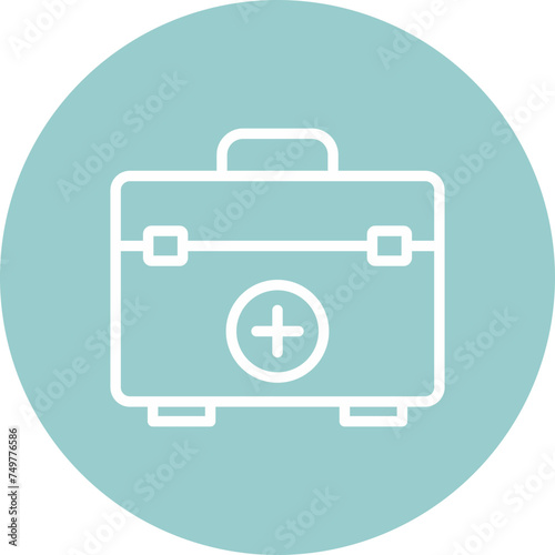 First Aid Kit Vector Line Multi Circle