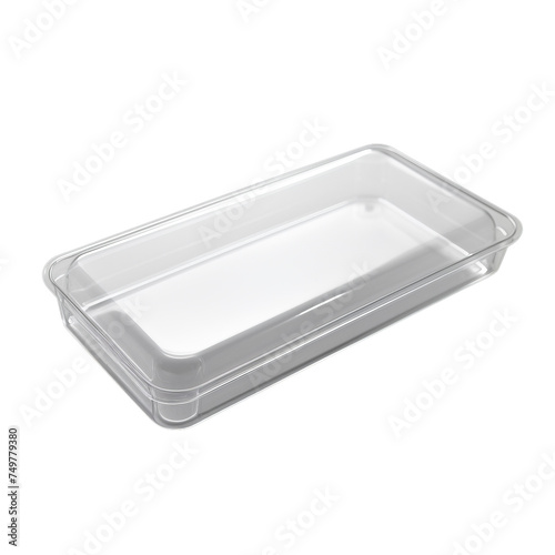 A blank plastic clamshell packaging isolated on transparent background, png photo