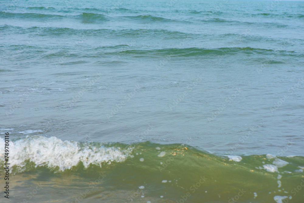 Waves on the beach. Blue sea wave. Blue water surface texture with ripples, splashes, and bubbles. Abstract summer banner background Water waves in sunlight with copy space cosmetic moisturizer. Waves on the beach. Blue sea wave. Blue water surface texture with ripples, splashes, and bubbles. Abstract summer banner background Water waves in sunlight with copy space cosmetic moisturizer.