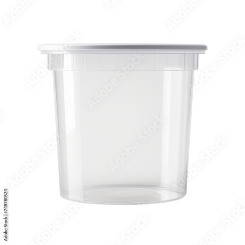 A blank plastic deli container isolated on transparent background, png