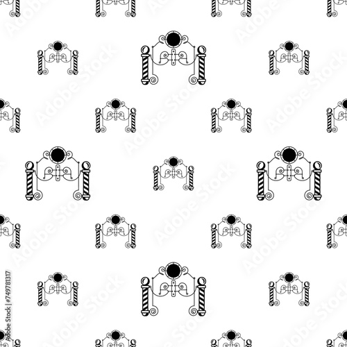 Barber Pole Icon Seamless Pattern Y_2301008