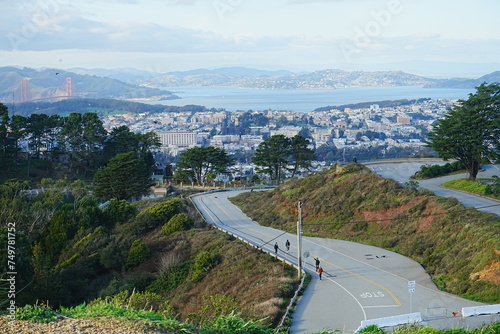 Aerial View from Twin Peaks in San Francisco, United States - アメリカ サンフランシスコ ツインピークスからの景色