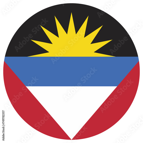 antigua and barbuda national flag, transparent background photo
