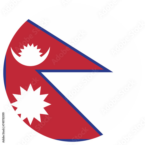 nepal national flag, transparent background