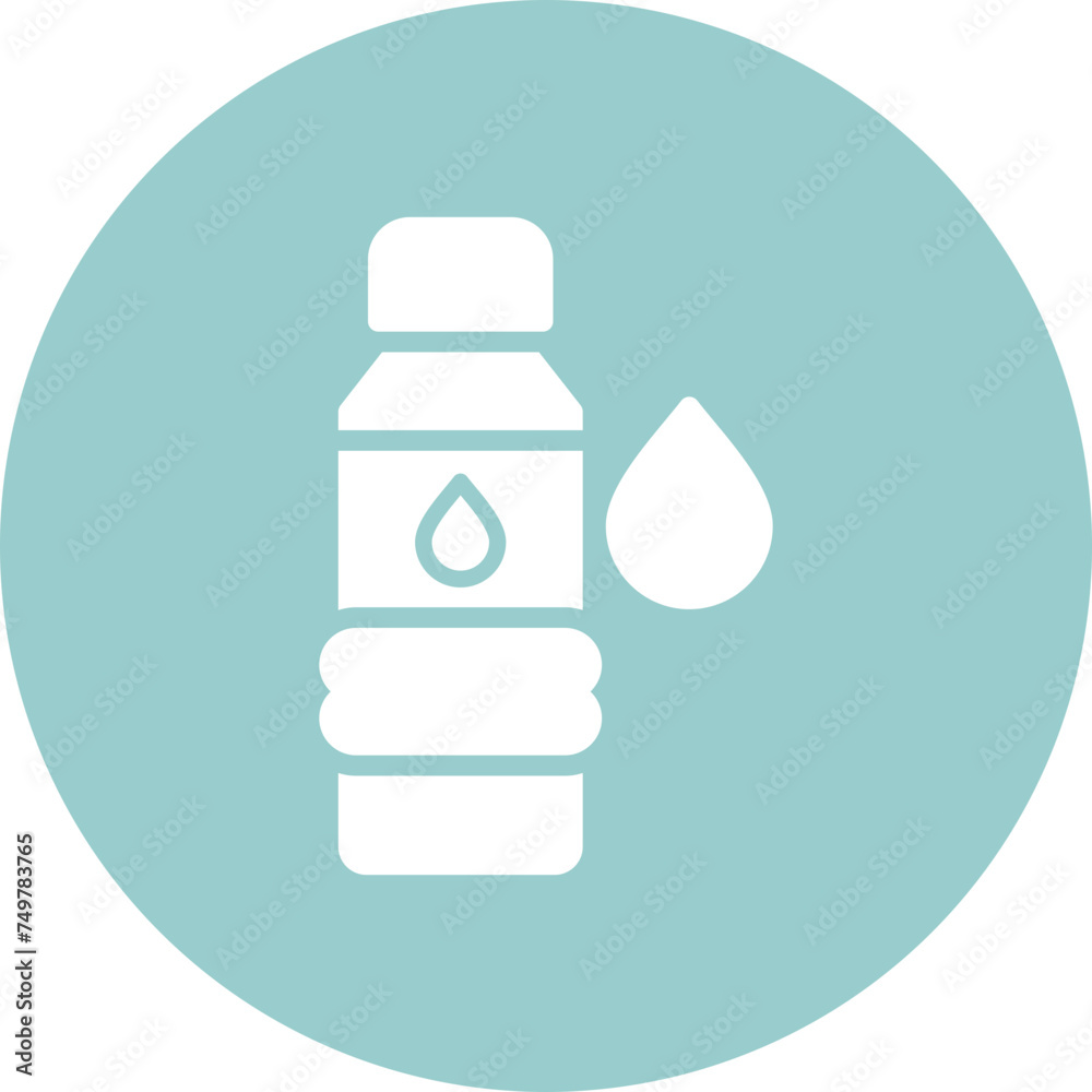 Water bottle Vector Glyph Multi Circle Water bottle Vector Glyph Multi Circle