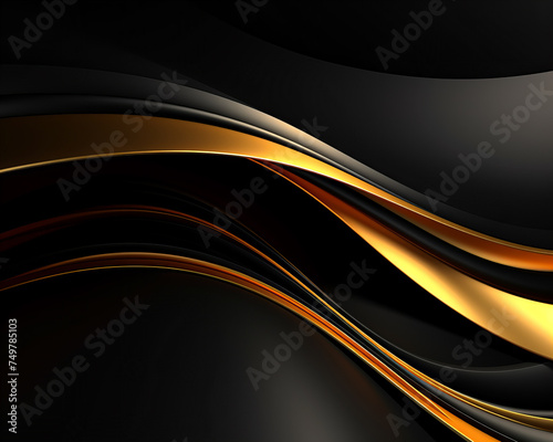 3d dark and gold abstract wallpaper