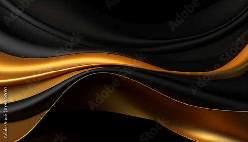 3d dark and gold abstract wallpaper