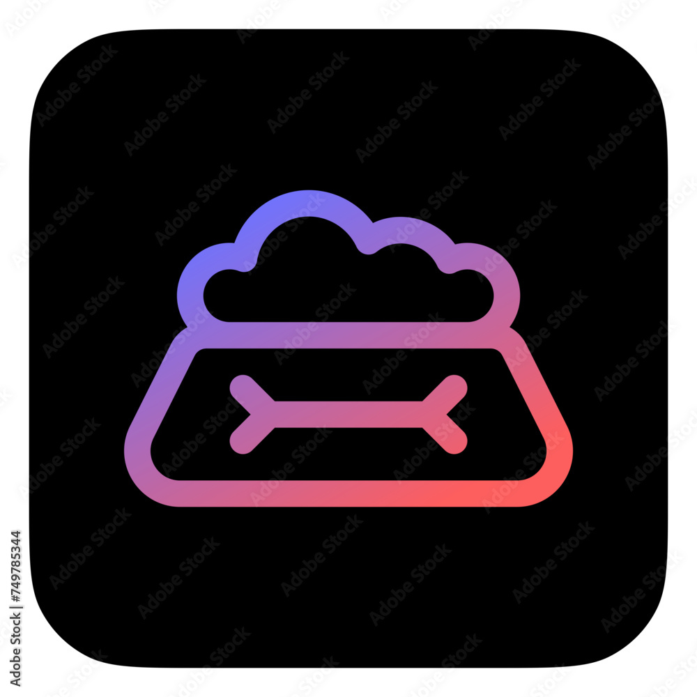 Editable pet food bowl vector icon. Veterinary, animal, pet care, pet shop. Part of a big icon set family. Perfect for business, web and app interfaces, presentations, infographics, etc